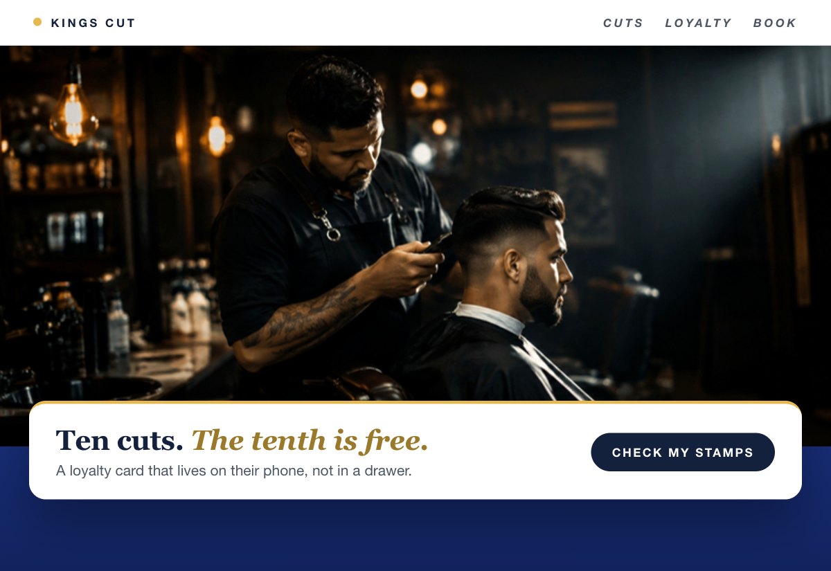 A loyalty app for your shop, an example for barbers.