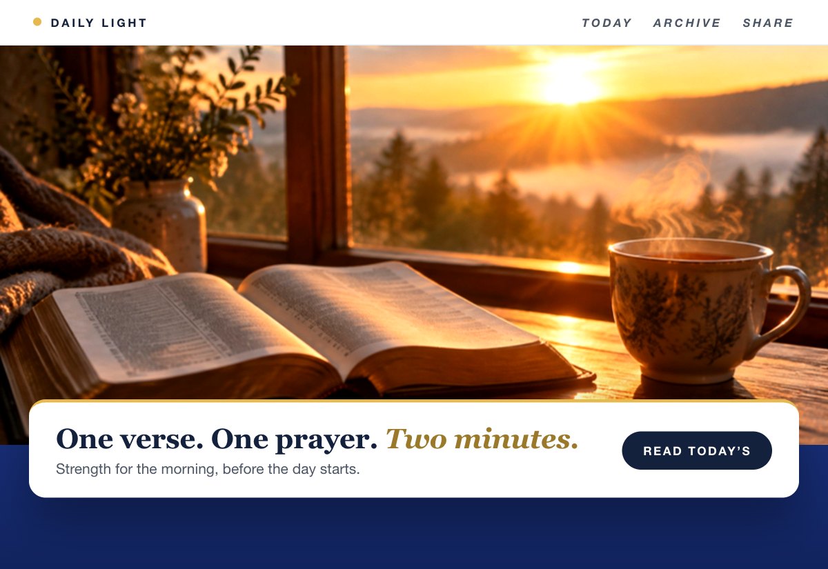 A daily devotional app, an example for ministries.