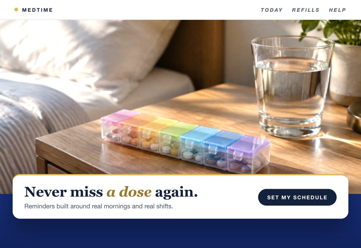 A medication reminder app, an example for pharmacists.